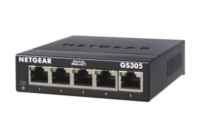 Комутатор NETGEAR GS305 5xGE, некерований