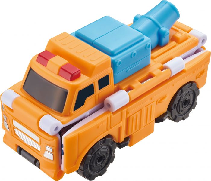 Машинка-трансформер Flip Cars 2 в 1 Дезінфекційний автомобіль і Поліцейський автомобіль з гарматою