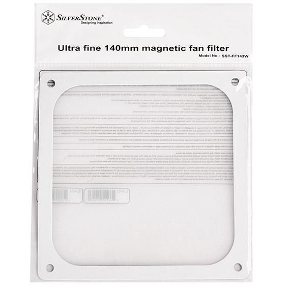 Пиловий магнітний фільтр для вентилятора SilverStone FF143W2PACK, 2x140мм, білий