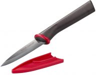 Кухонний ніж для чищення овочів Tefal Ingenio Ceramic Black, довжина леза 8 см, кераміка, чохол