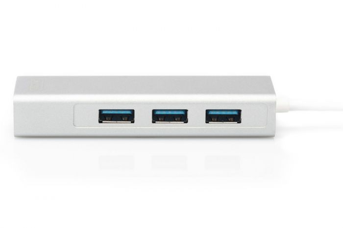 Концентратор DIGITUS DIGITUS USB-C - USB 3.0 3 Port Hub + Gigabit Ethernet