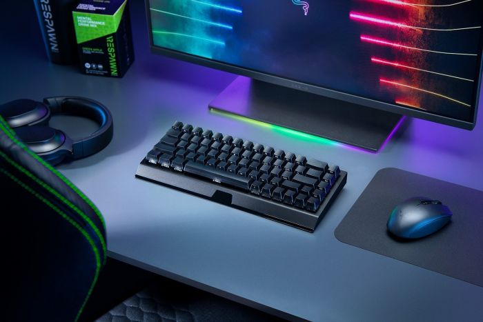 Клавіатура ігрова Razer BlackWidow V3 Mini HyperSpeed Yellow Switch WL/BT/USB RU RGB, Black