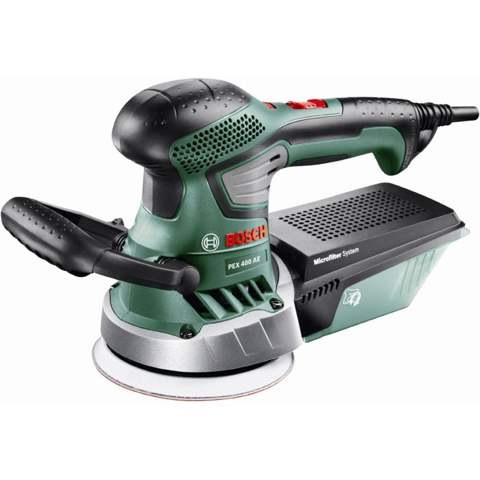 Шліфмашина ексцентрикова Bosch PEX 400 AE, 350Вт, 125мм, 10600 об/хв, 1.9кг