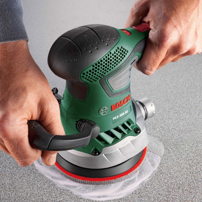 Шліфмашина ексцентрикова Bosch PEX 400 AE, 350Вт, 125мм, 10600 об/хв, 1.9кг
