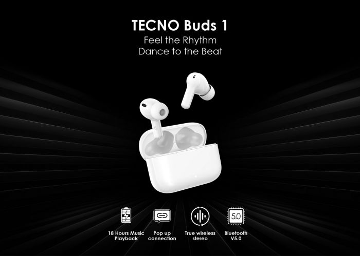 Навушники TECNO Buds 1 White
