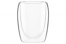 Набір чашок з подвійними стінками Ardesto, 300мл, 2шт, боросилікатне скло, прозорий