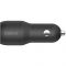 Автомобільний ЗП Belkin Car Charger (24W) Dual USB-A, USB-A - USB-C, 1m, black