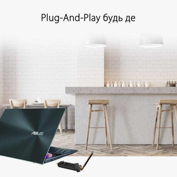 WiFi-адаптер ASUS USB-AX56 AX1800 USB 3.0 WPA3 MU-MIMO OFDMA подовжувач-підставка