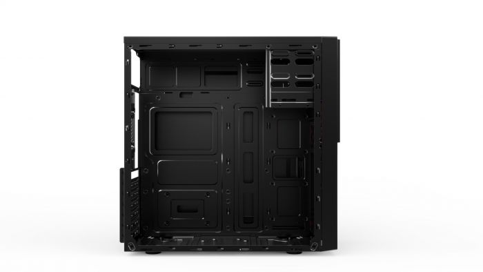 Корпус 2E ALFA (E190-3U) MidT, 2xUSB2.0, 1xUSB3.0, сталь (бічна панель), без БЖ, чорний