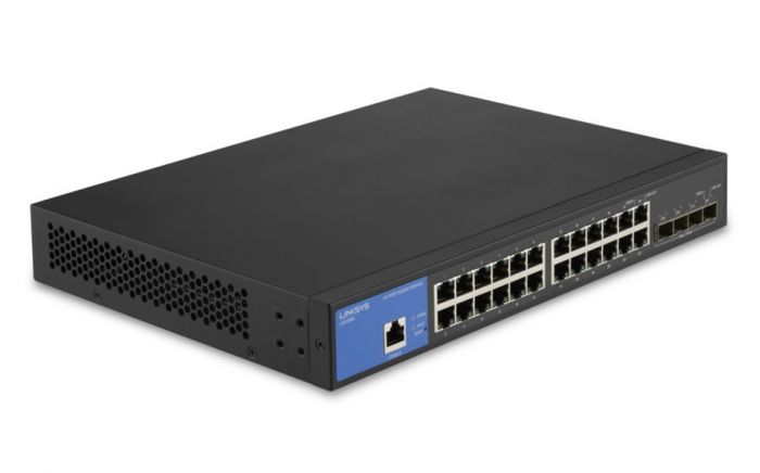 Комутатор LINKSYS LGS328C 24xGE, 4x10GE SFP+, керований L2