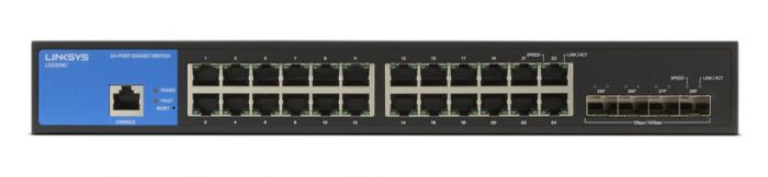 Комутатор LINKSYS LGS328C 24xGE, 4x10GE SFP+, керований L2
