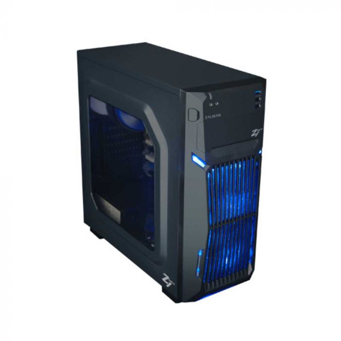 Корпус Zalman Z1 NEO, MidT, 2xUSB2.0,1xUSB3.0, 2x120 Blue LED, 1x120мм,акрил(вікно),без БЖ,чорний