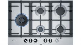 Варильна поверхня газова Bosch PCS7A5M90 -75см/5 кн/чавун/WOK/нерж
