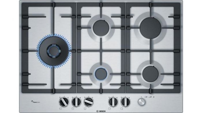 Варильна поверхня газова Bosch PCS7A5M90 -75см/5 кн/чавун/WOK/нерж
