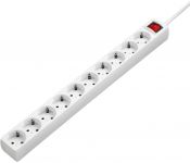 Мережевий подовжувач Hama 10XSchuko 3G*1.5мм 3м White