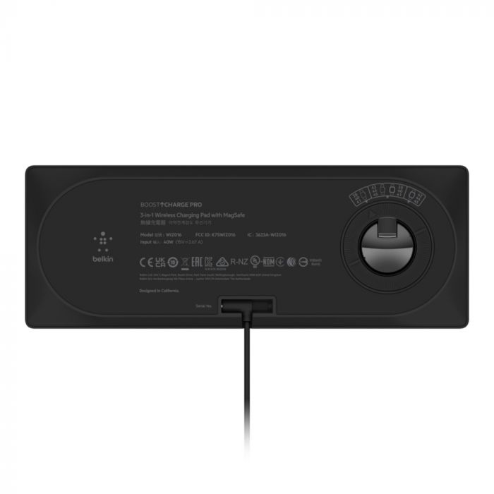 Бездротовий ЗП Belkin 3in1 MagSafe, black