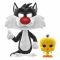 Набір Фігурка+Футболка Funko POP and Tee: Looney Tunes: Sylvester & Tweety (XL) 46986