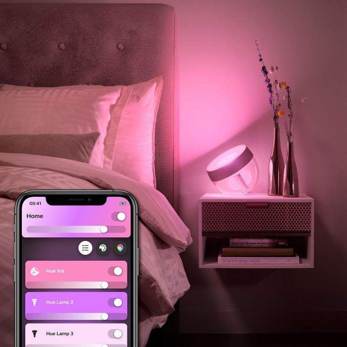 Настільний світильник Philips Hue Iris, 2000K-6500K, RGB, ZigBee, Bluetooth, розумний, димування, рожевий