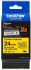 Стрічка Brother 24mm суперклейка, чорний на жовтому