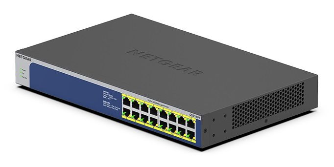 Комутатор NETGEAR GS516PP 16xGE PoE+(260Вт), некерований