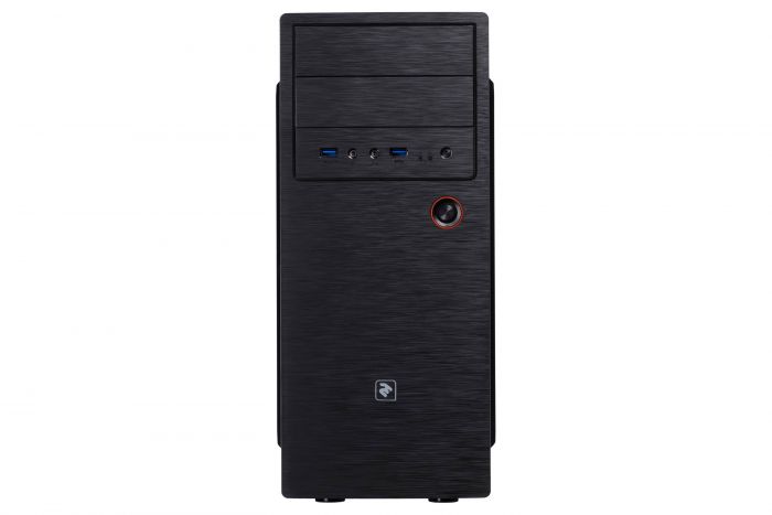 Корпус 2E ALFA (E1801-400) MidT, БЖ 2E ATX400W, 2xUSB3.0, сталь з перфорацією(бічна панель),чорний