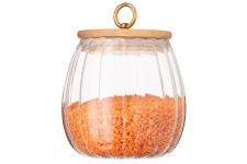Банка для зберігання Ardesto Fresh Vintage 750 мл, скло, бамбук