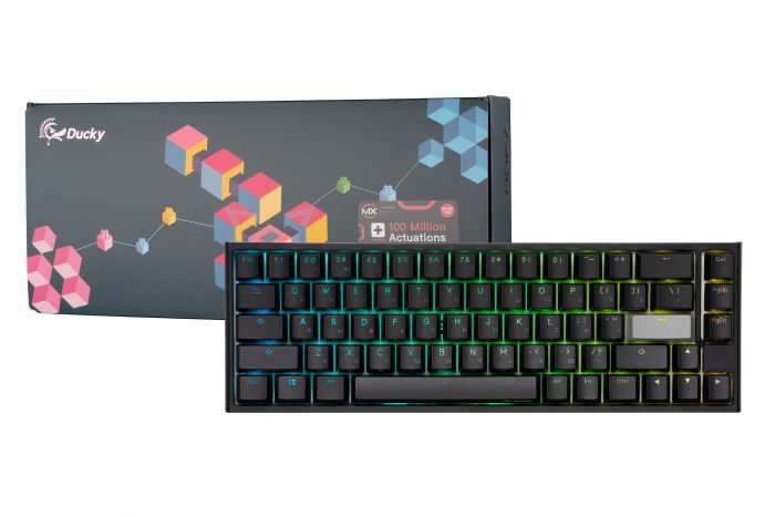 Клавіатура Ducky One 2 SF Cherry Red RGB LED RU Black-White