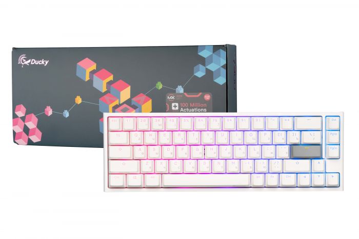 Клавіатура Ducky One 2 SF Cherry Red RGB LED RU White