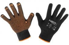 Рукавички робочі NEO, бавовна та поліестер, пунктир, р. 9