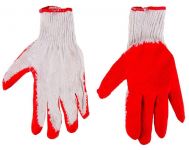 Рукавички робочі Top Tools, бавовна, гумове покриття, червоні, р. 9