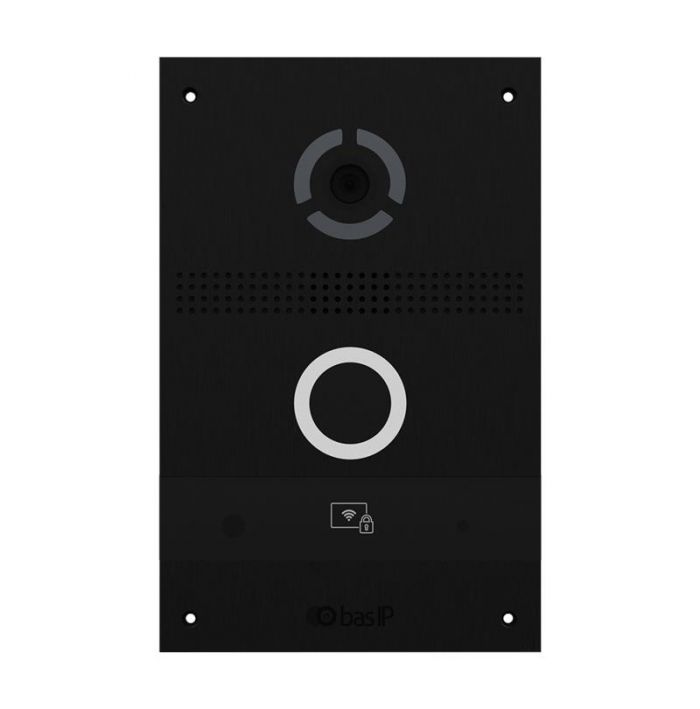 Панель виклику BAS-IP AV-08FB, персональна, 2MP, 90 градусів, переадресація, безконтактна картка, чорний