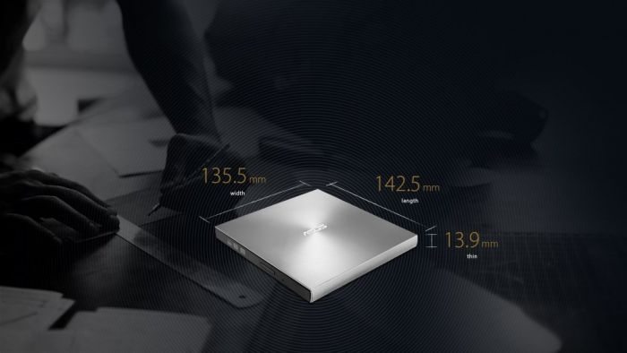 ASUS Привід SDRW-08U8M-U/SIL/G/AS/P2 external DVD drive & writer Silver