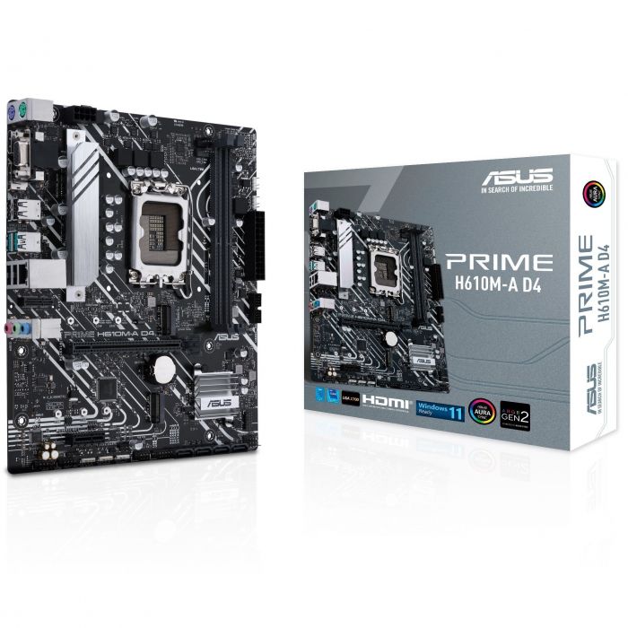 Материнcька плата ASUS PRIME H610M-AD4 s1700 H610 2xDDR4 M.2 HDMI-DP-VGA mATX