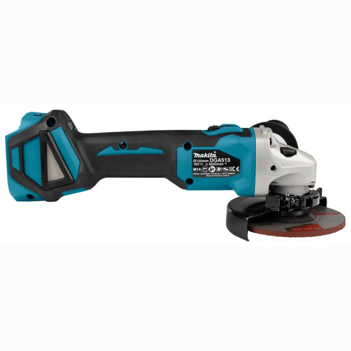 Шліфмашина кутова Makita DGA513Z аккумуляторна, 18В, 125 мм, 3000-8500 об/хв, 3 кг, SOLO