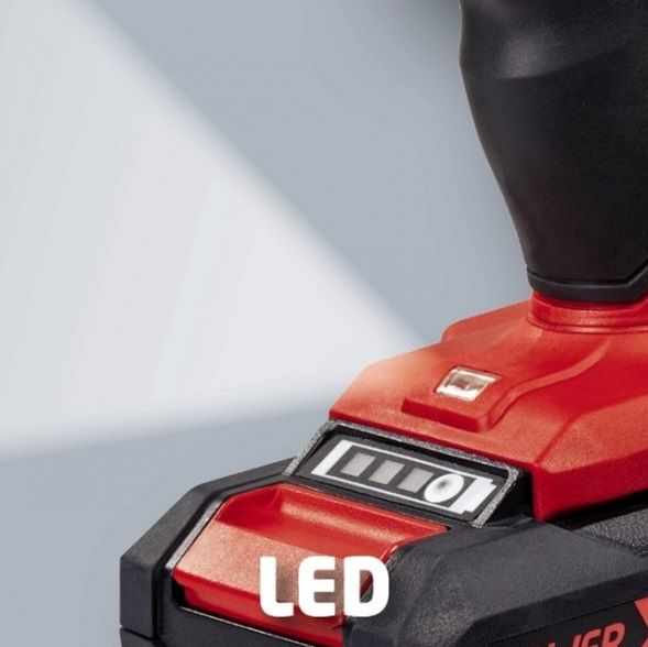 Шуруповерт-дриль Einhell TE-CD 18/2 Li Kit, PXC, акум., 2х18В 1.5Ah, ШЗП, 44Нм, 350/1250 об/хв, 1.25кг