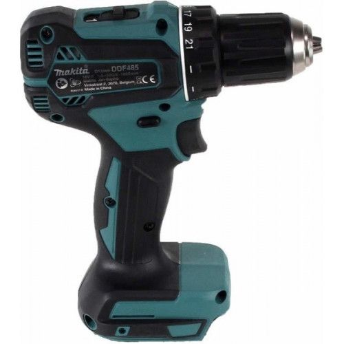 Шуруповерт-дриль Makita DDF485RFJ, акум, LXT, 18В, 3 АГ*2шт, DC18RC, кейс Makpac, 50/27Нм, 1.4-1.7 кг