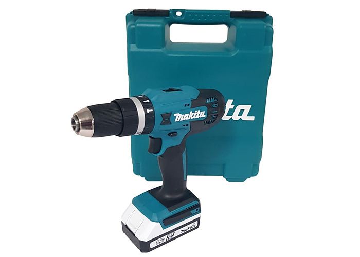 Шуруповерт-дриль Makita HP488DWE, акум., 18Вх2шт., 1.5Ач, 24Нм, 1.7 кг