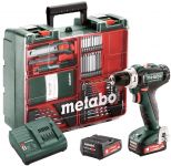 Шуруповерт-дриль Metabo PowerMaxx SB 12 Set, 2x2Aг, кофр, набір приладдя