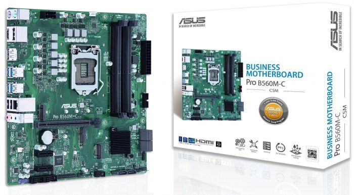 Материнcька плата ASUS PRO B560M-C/CSM s1200 B560 2xDDR4 HDMI-2x DP CSM mATX