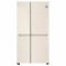 Холодильник SBS LG GC-B257JEYV, 179х74х91см, 2 дв., Холод.відд. - 414л, Мороз. відд. - 229л, A+, NF, Інв., Зона свіжості, Внутрішн. дисплей, Бежевий