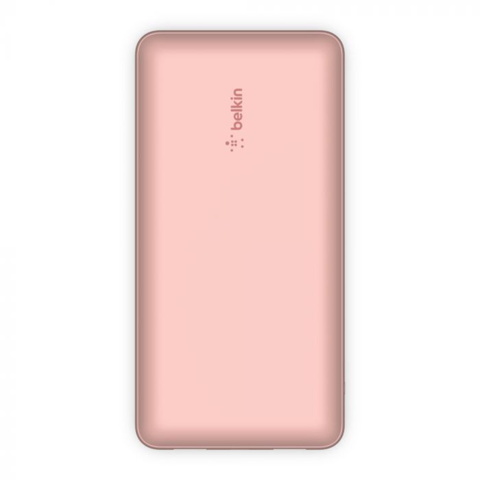 Універсальна літієва батарея Power Bank Belkin 20000mAh 15W Dual USB-A, USB-C Rose Gold