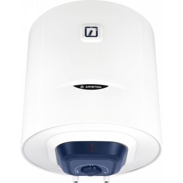 Водонагрівач електр. Ariston круглий BLU1 R PL DRY, 50л, 1,5кВт, сухий тен, мех. кер-ння, C, Італія, білий