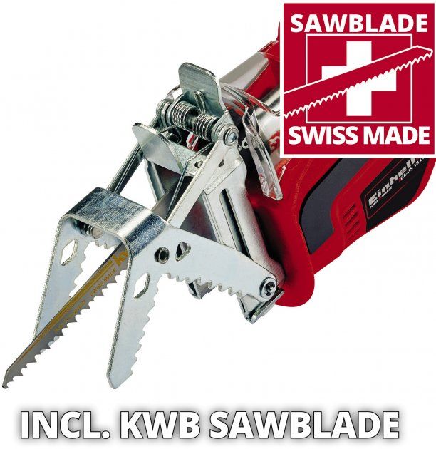 Пила сабельна садова акумуляторна Einhell GE-GS 18 Li Kit 2,5 Ah, акум. 2,5 Аг, 150 мм, 1.14 кг