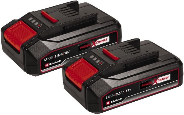 Акумулятор Einhell 18В, 2.5 Аг PXC-Twinpack (2 шт), 0.46 кг