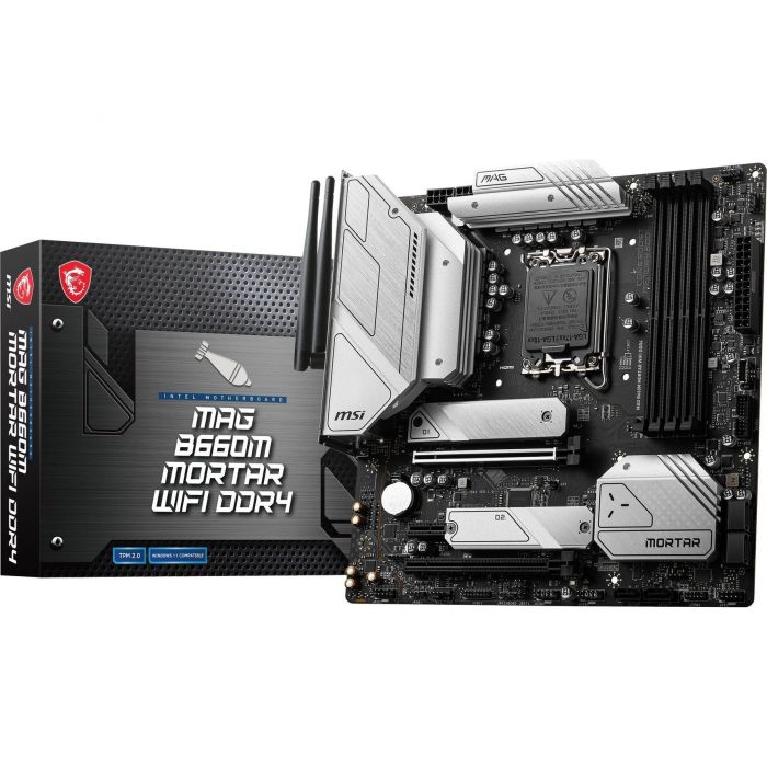 Материнcька плата MSI B660M MORTAR WIFI DDR4 s1700 B660 4xDDR4 M.2 HDMI-DP Wi-Fi BT mATX