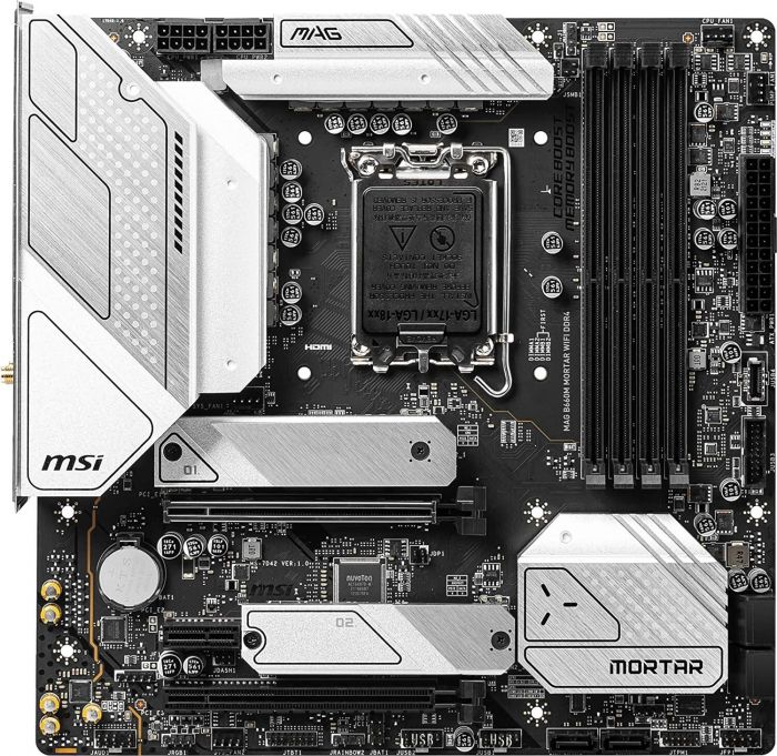 Материнcька плата MSI B660M MORTAR WIFI DDR4 s1700 B660 4xDDR4 M.2 HDMI-DP Wi-Fi BT mATX