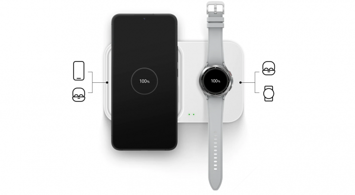 Бездротовий зарядний пристрій Samsung 15W Wireless Charger Duo (with TA) White