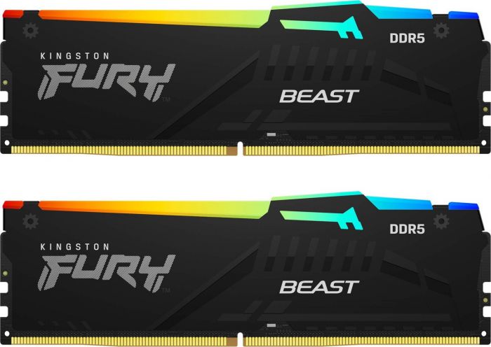 Пам'ять ПК Kingston DDR5 32GB KIT (16GBx2) 4800 FURY Beast RGB