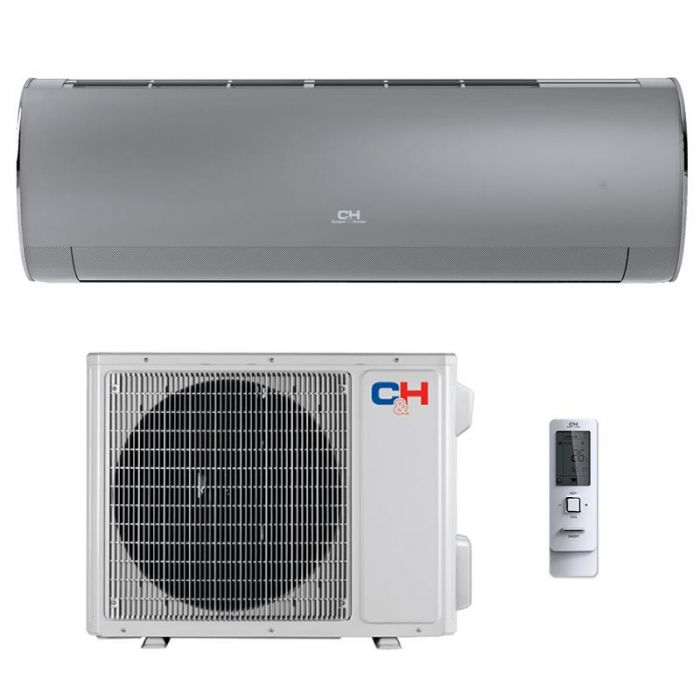 Кондиціонер Cooper&Hunter Daytona CH-S24FTXD-SC, 70 м2, інвертор, A++/A+++, до -23°С, Wi-Fi, R32, срібло