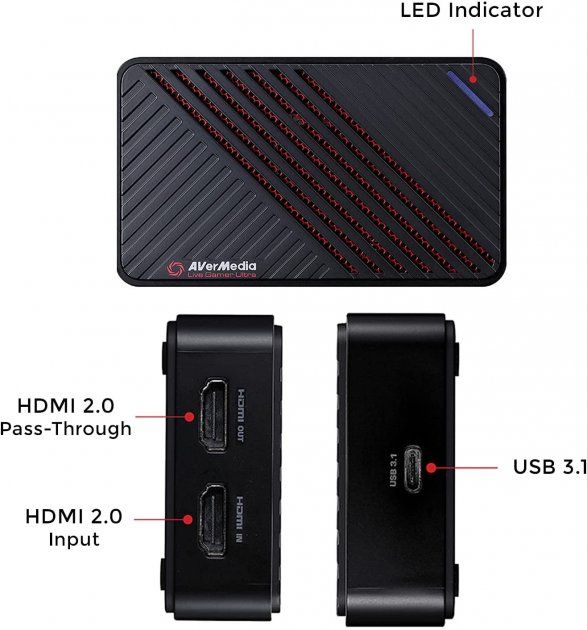 Пристрій захоплення відео AVerMedia Live Gamer Ultra GC553 Black